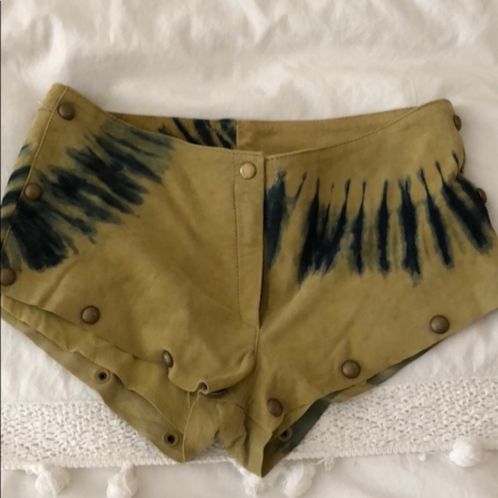 Free people sheepskin shorts